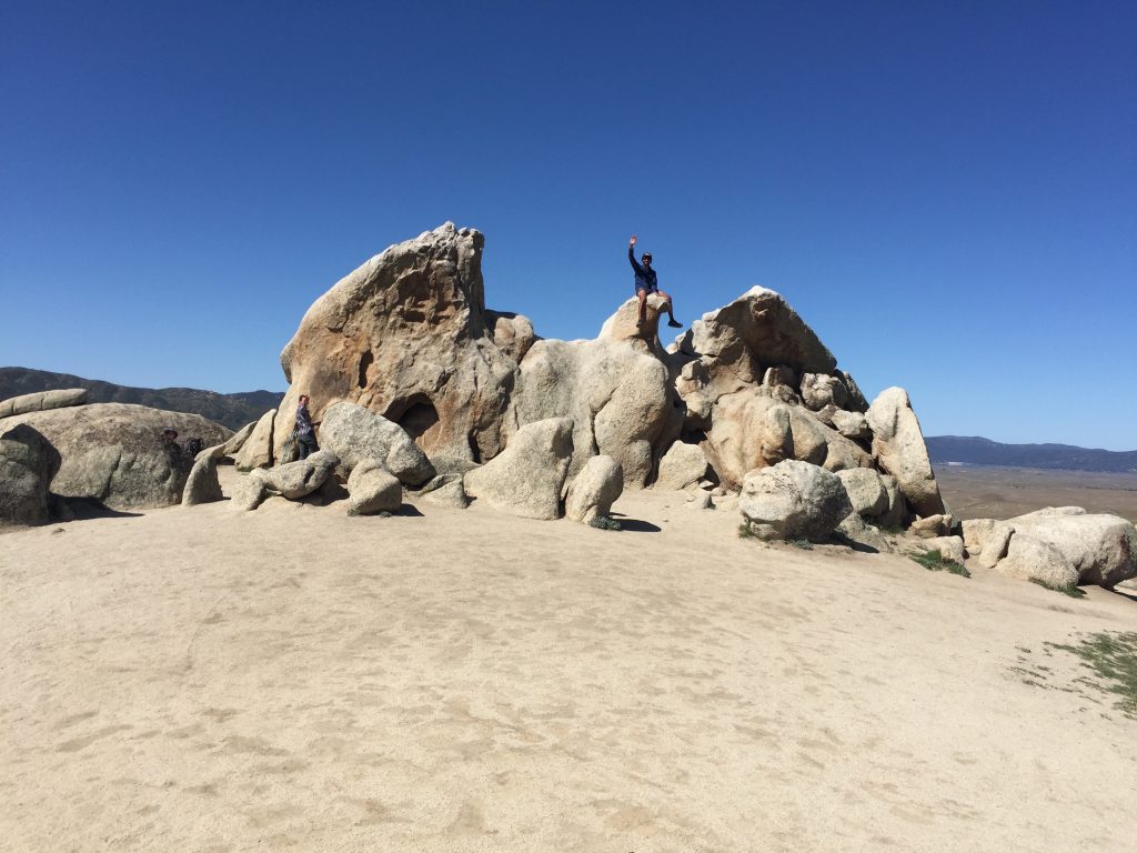 Eagle Rock with hiker PCT 2018