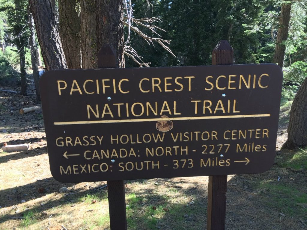 PCT sign Pacific Crest Trail 2018