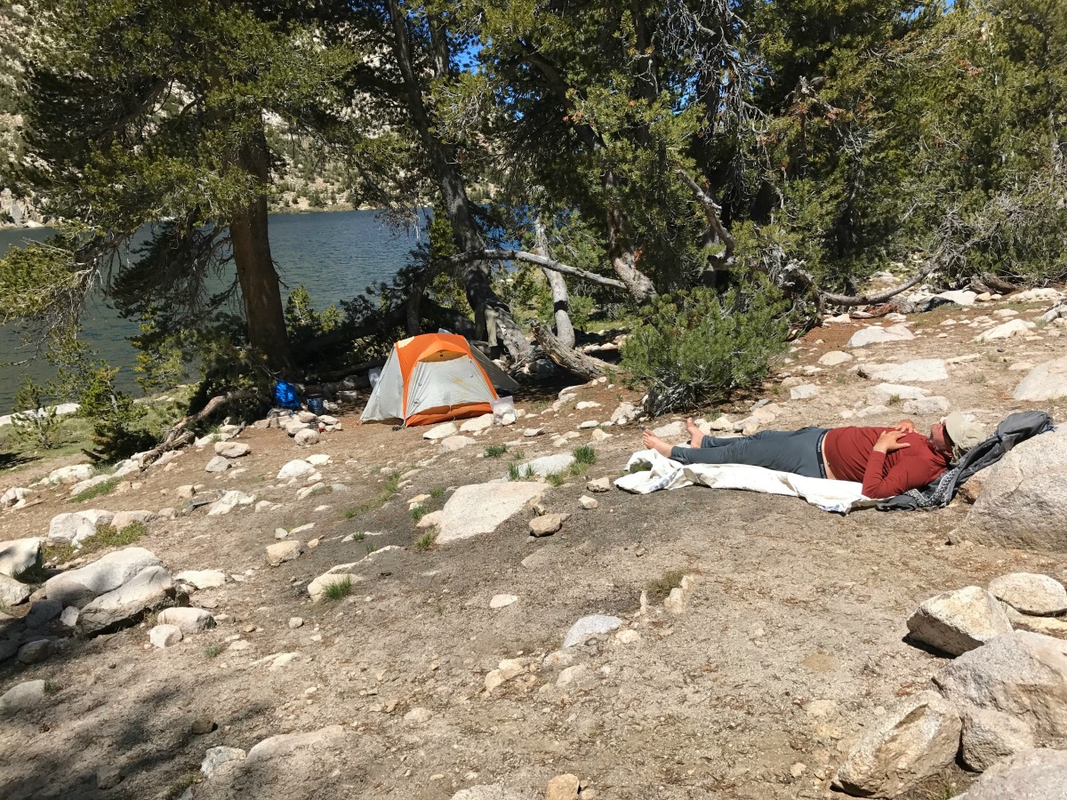 Kyle Napping Camp PCT 2018