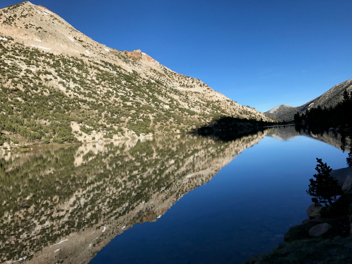 Reflection Charlotte Lake Sunday Morn PCT 2018