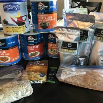 What he eats – and other supplies